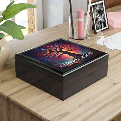 Nature Lover Jewelry Box — Colorful Tree Keepsake Box for Women Unique Gift for Mother’s Day & Earth Lovers - Home Decor