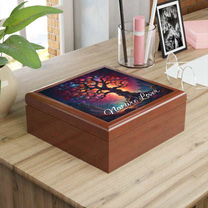 Nature Lover Jewelry Box — Colorful Tree Keepsake Box for Women Unique Gift for Mother’s Day & Earth Lovers - Home Decor