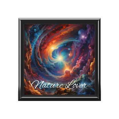 Nature Lover Jewelry Box — Cosmic Swirl Keepsake Box - Ebony Black / One size - Home Decor