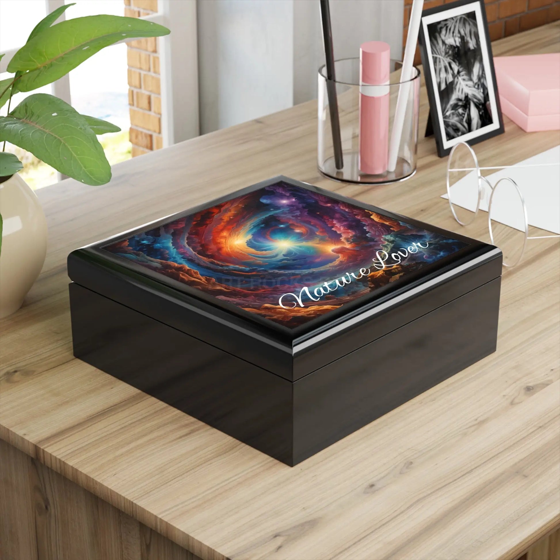 Nature Lover Jewelry Box — Cosmic Swirl Keepsake Box - Home Decor
