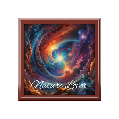 Nature Lover Jewelry Box — Cosmic Swirl Keepsake Box - Red Mahogany / One size - Home Decor