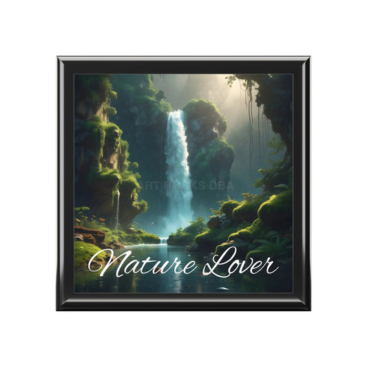 Nature Lover Jewelry Box — Fern Waterfall Keepsake Box - Ebony Black / One size - Home Decor
