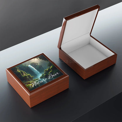 Nature Lover Jewelry Box — Fern Waterfall Keepsake Box - Home Decor