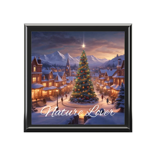 Nature Lover Jewelry Box — Festive Christmas Village Keepsake Box - Ebony Black / One size - Home Decor