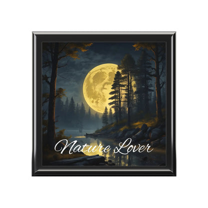 Nature Lover Jewelry Box — Moonlit Forest Keepsake Box - Ebony Black / One size - Home Decor