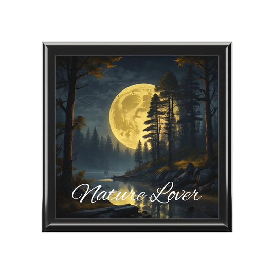 Nature Lover Jewelry Box — Moonlit Forest Keepsake Box - Ebony Black / One size - Home Decor
