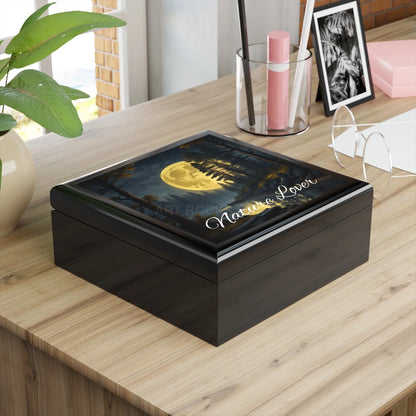 Nature Lover Jewelry Box — Moonlit Forest Keepsake Box - Home Decor