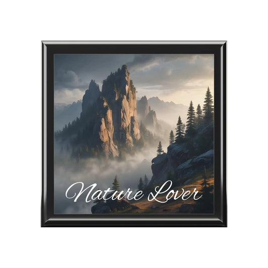 Nature Lover Jewelry Box — Morning Mountaintop Keepsake Box - Ebony Black / One size - Home Decor