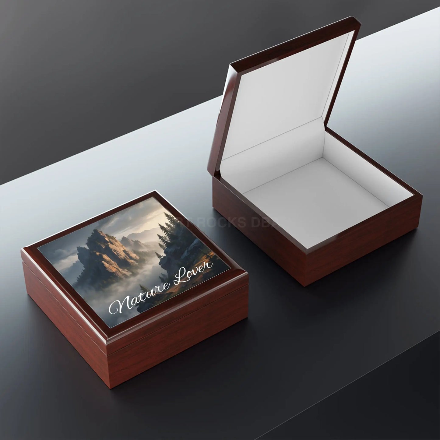 Nature Lover Jewelry Box — Morning Mountaintop Keepsake Box - Home Decor