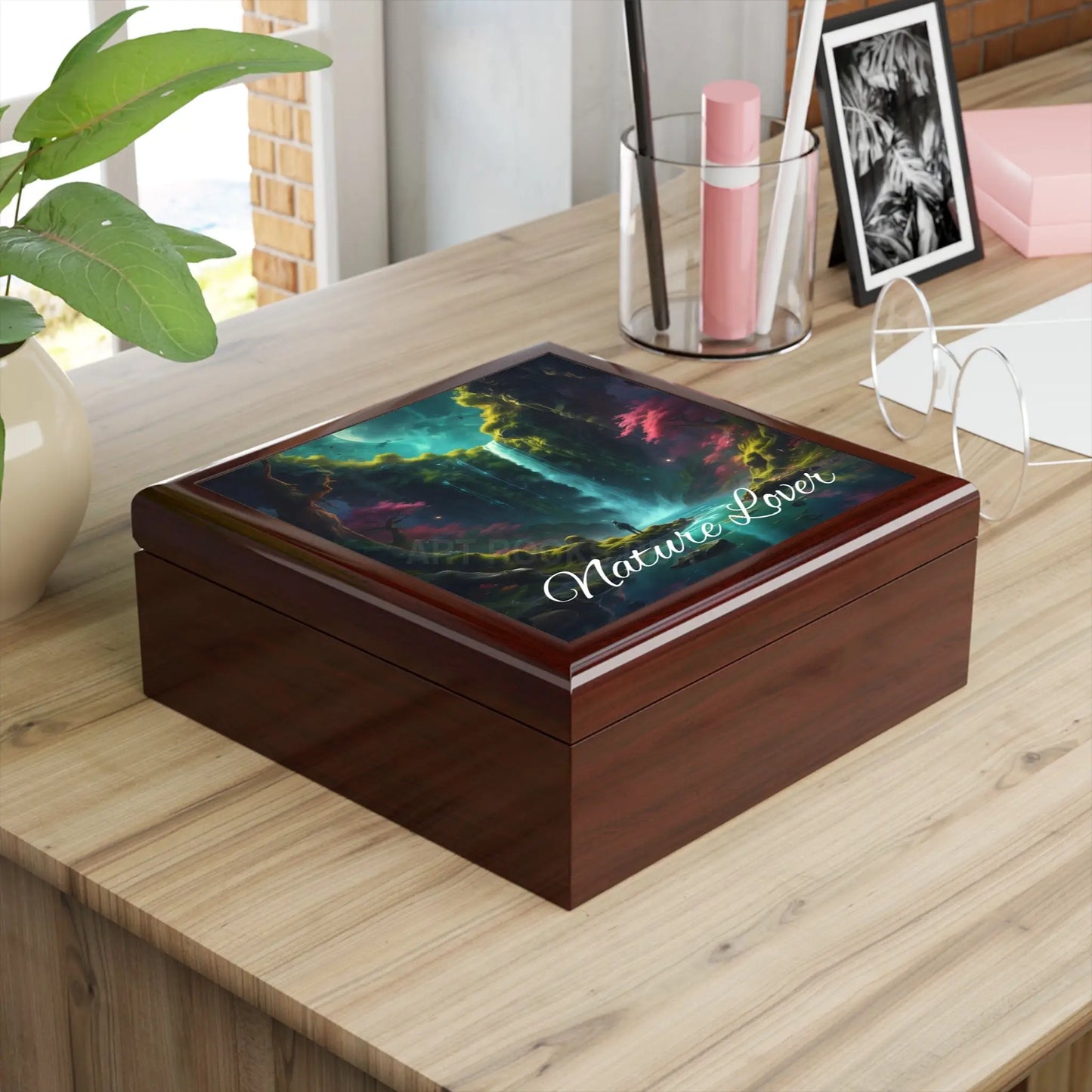 Nature Lover Jewelry Box — Scenic Waterfall Keepsake Box - Home Decor