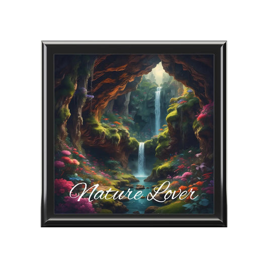 Nature Lover Jewelry Box — Secret Underground Waterfall Keepsake Box - Ebony Black / One size - Home Decor
