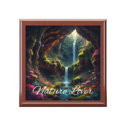 Nature Lover Jewelry Box — Secret Underground Waterfall Keepsake Box - Golden Oak / One size - Home Decor