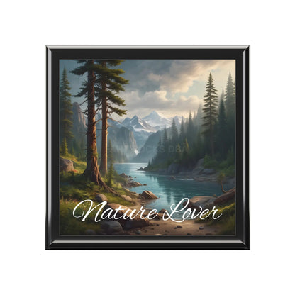 Nature Lover Jewelry Box — Stormy Mountain River Keepsake Box - Ebony Black / One size - Home Decor