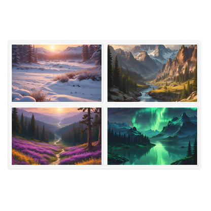 Nature Lover Sticker Sheet Bundle | Aesthetic Art Stickers for Journals Scrapbooking Gifts Home Decor and DIY Projects