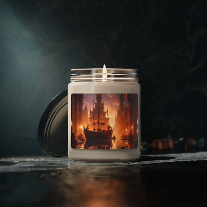 Nautical Fantasy Scented Soy Candle with Ship Design Cozy Home Decor Gift for Sea Lovers Relaxation Spa Wedding Favors