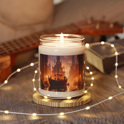Nautical Fantasy Scented Soy Candle with Ship Design Cozy Home Decor Gift for Sea Lovers Relaxation Spa Wedding Favors