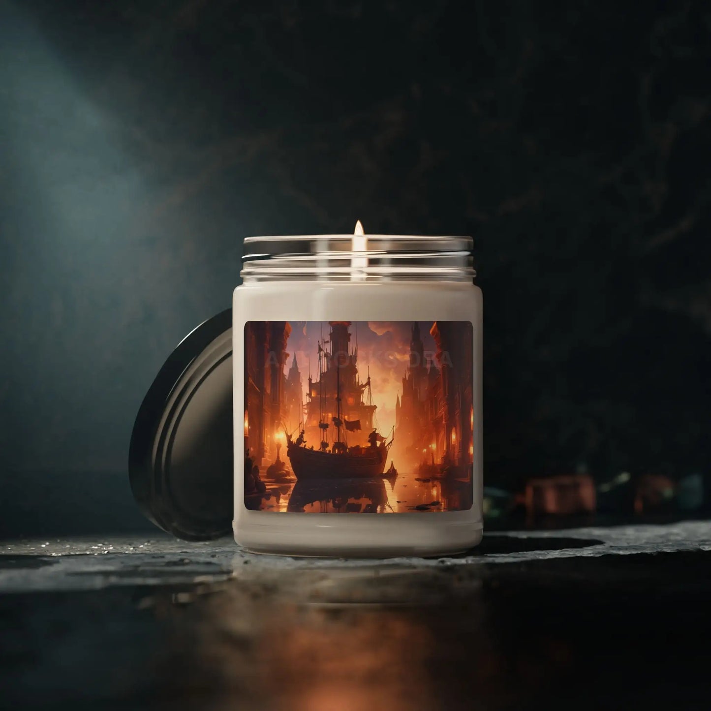 Nautical Fantasy Scented Soy Candle with Ship Design Cozy Home Decor Gift for Sea Lovers Relaxation Spa Wedding Favors