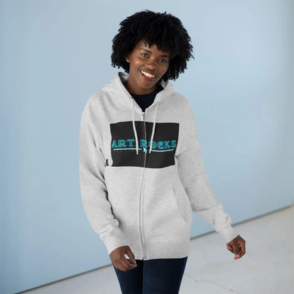 Neon Retro Skull Zip-Up Hoodie - Hoodie