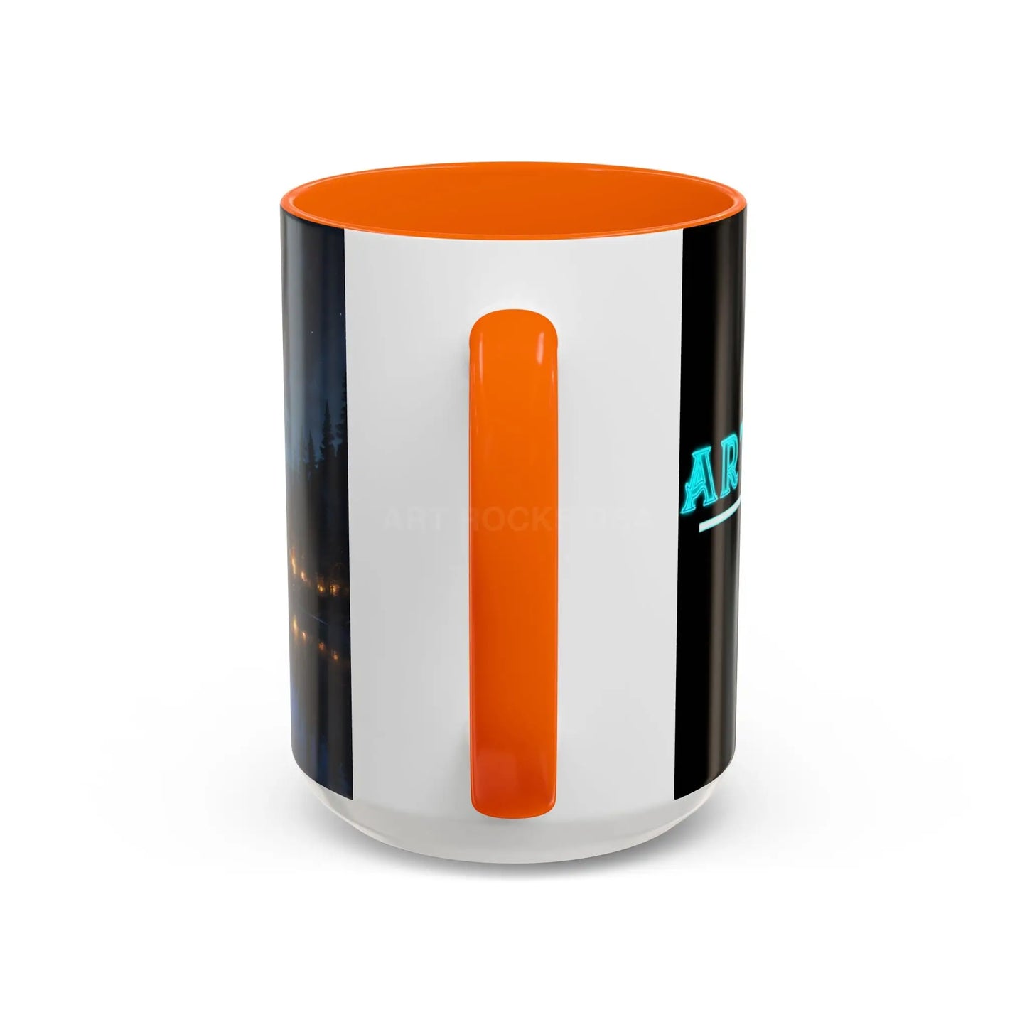 Night Lakeside Coffee Mug — Cozy Forest Reflection Accent Mug (11/15 oz) - Mug