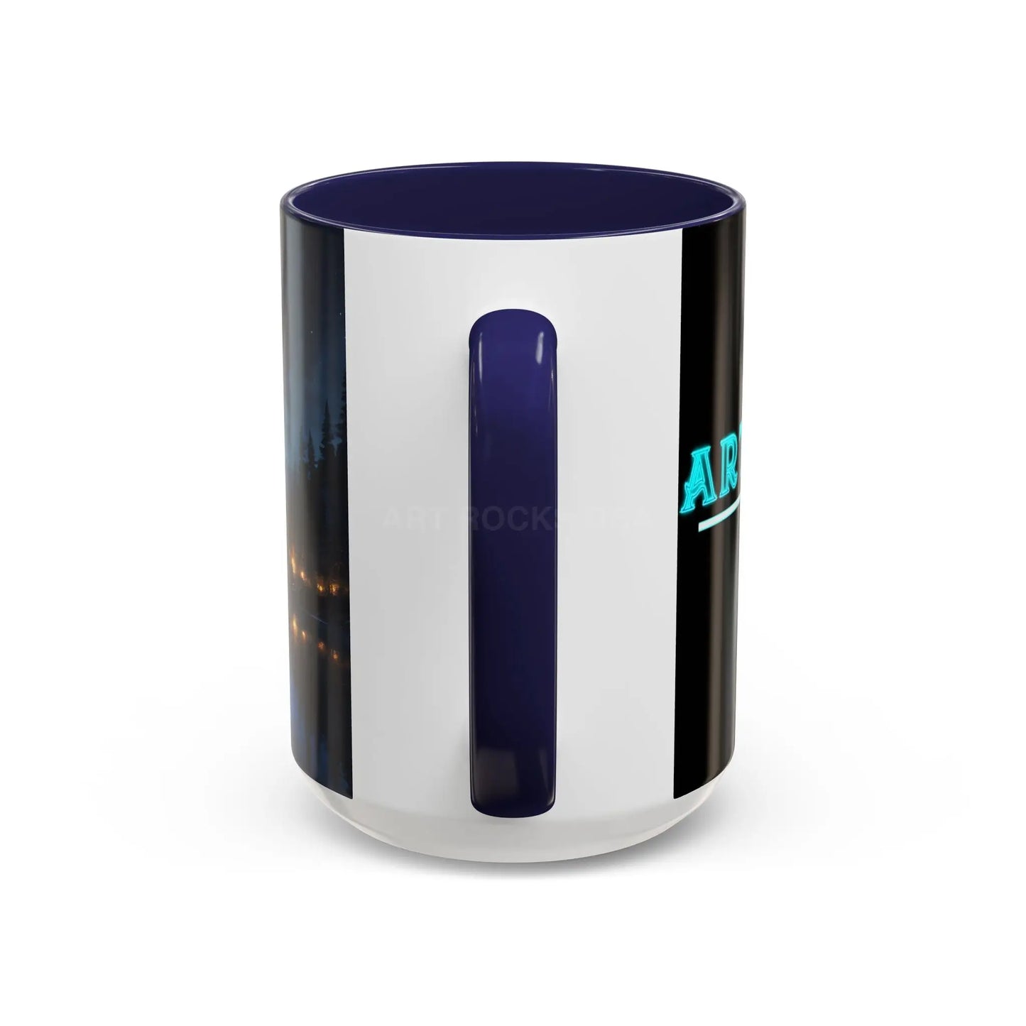 Night Lakeside Coffee Mug — Cozy Forest Reflection Accent Mug (11/15 oz) - Mug