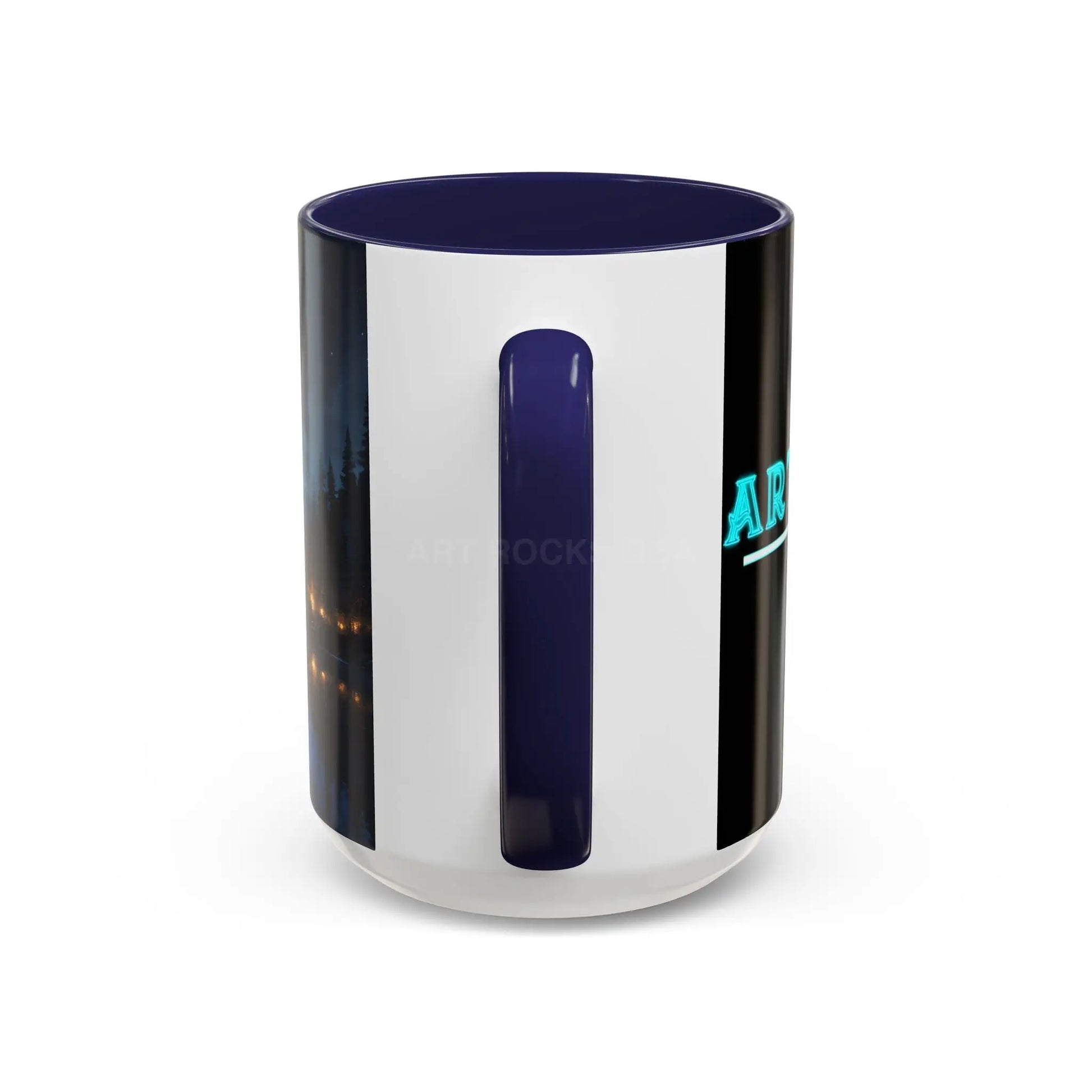 Night Lakeside Coffee Mug — Cozy Forest Reflection Accent Mug (11/15 oz) - Mug