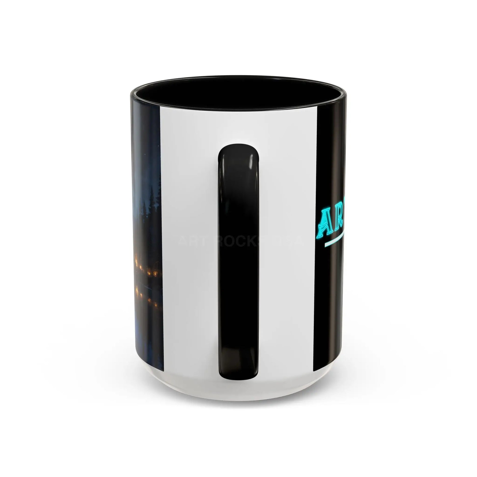 Night Lakeside Coffee Mug — Cozy Forest Reflection Accent Mug (11/15 oz) - Mug