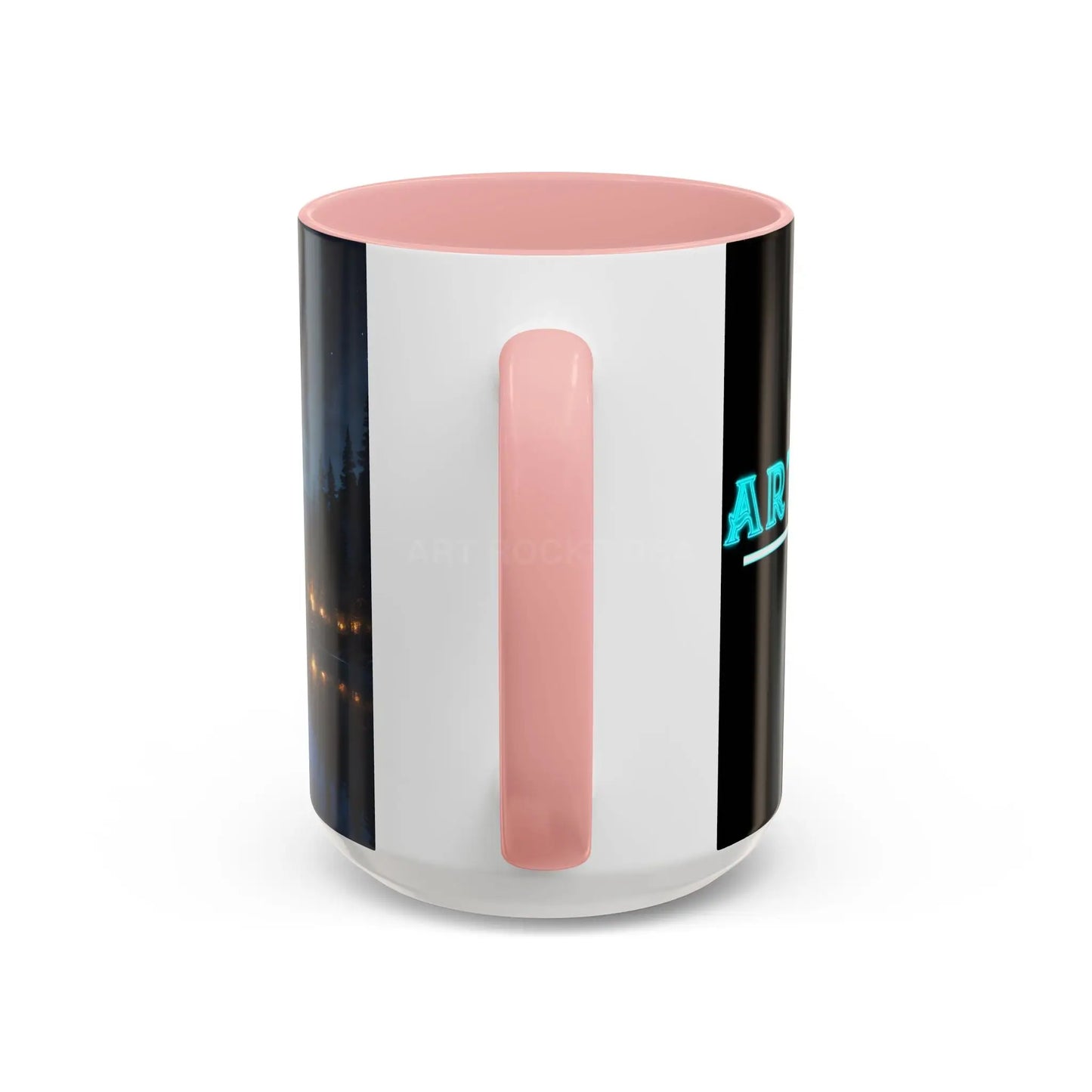 Night Lakeside Coffee Mug — Cozy Forest Reflection Accent Mug (11/15 oz) - Mug