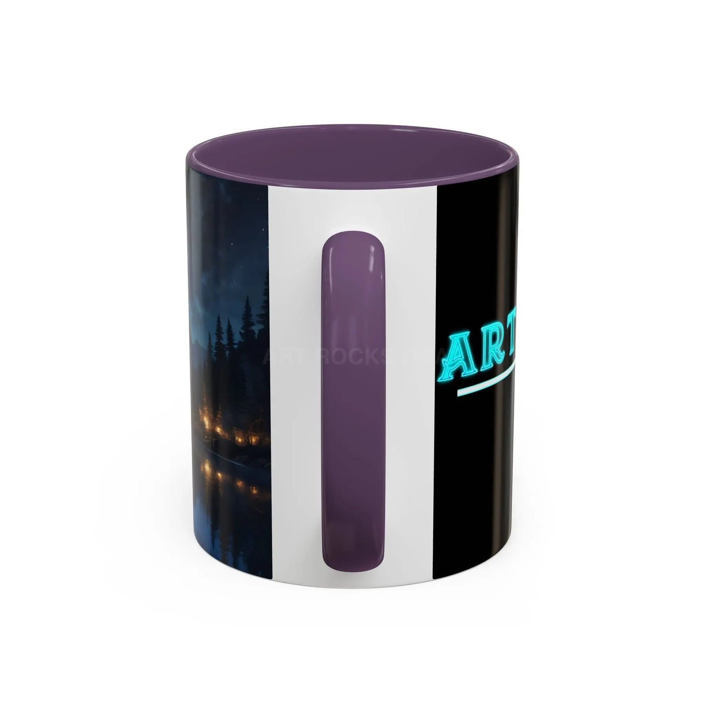 Night Lakeside Coffee Mug — Cozy Forest Reflection Accent Mug (11/15 oz) - Mug