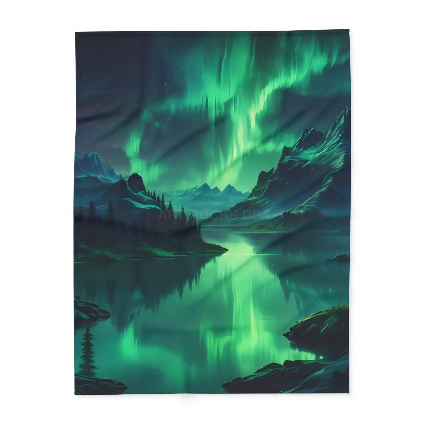 Northern Lights Arctic Fleece Blanket - Cozy Decor for Nature Lovers - 60’’ × 80’’ - Home Decor