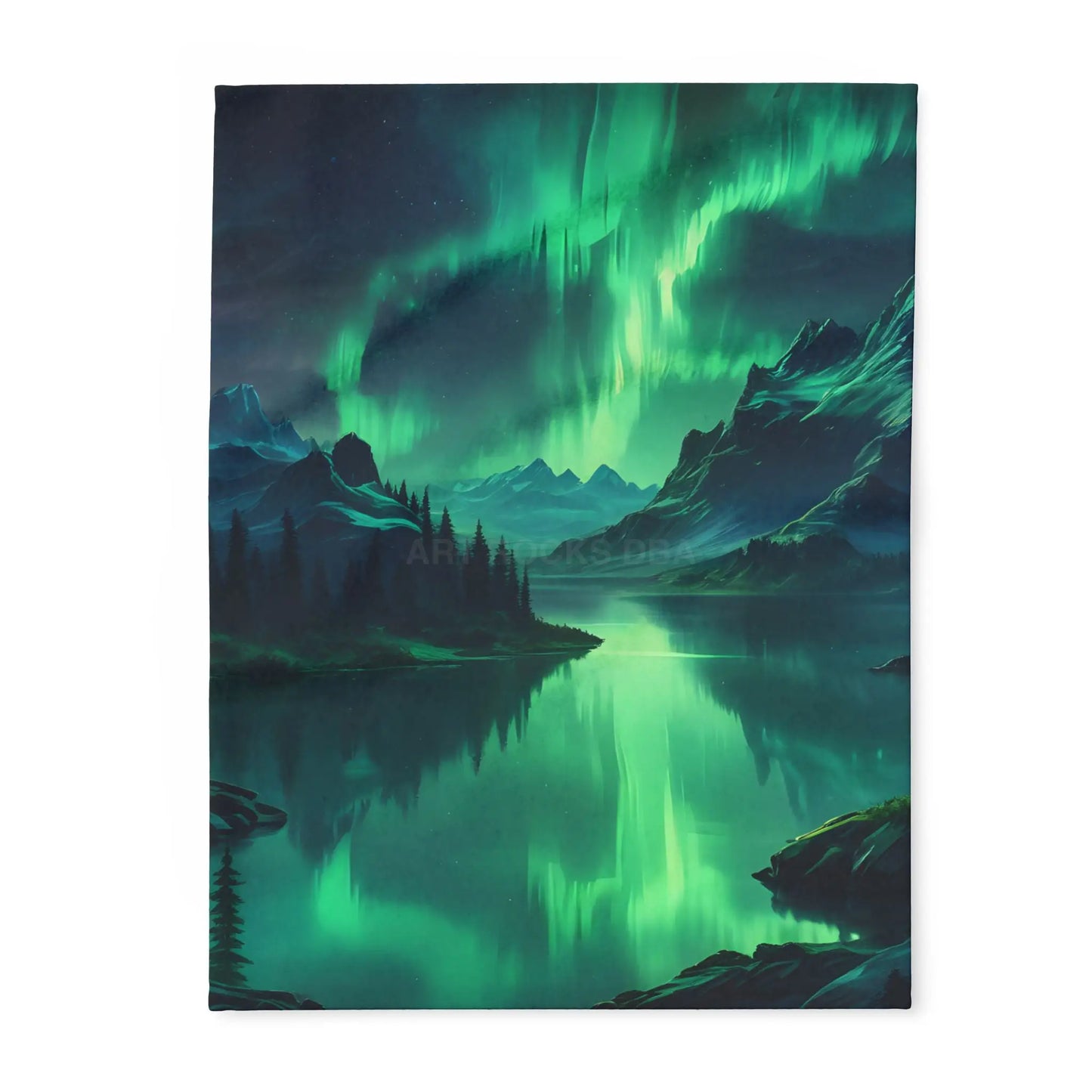 Northern Lights Arctic Fleece Blanket - Cozy Decor for Nature Lovers - 30’’ × 40’’ - Home Decor