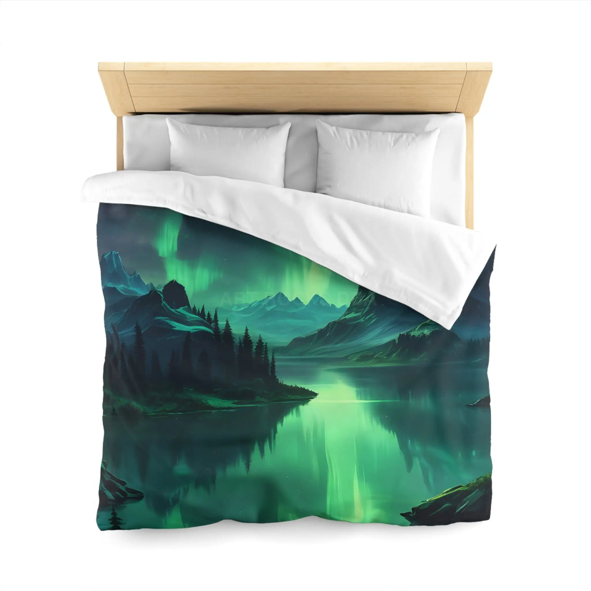 Northern Lights Microfiber Duvet Cover - Home Decor