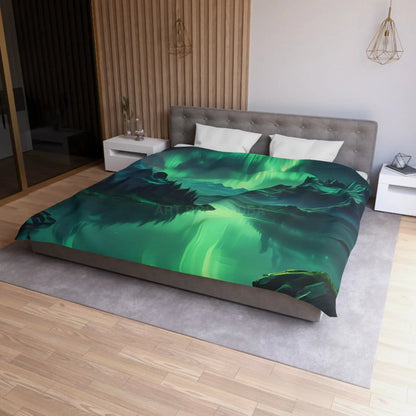 Northern Lights Microfiber Duvet Cover - Home Decor