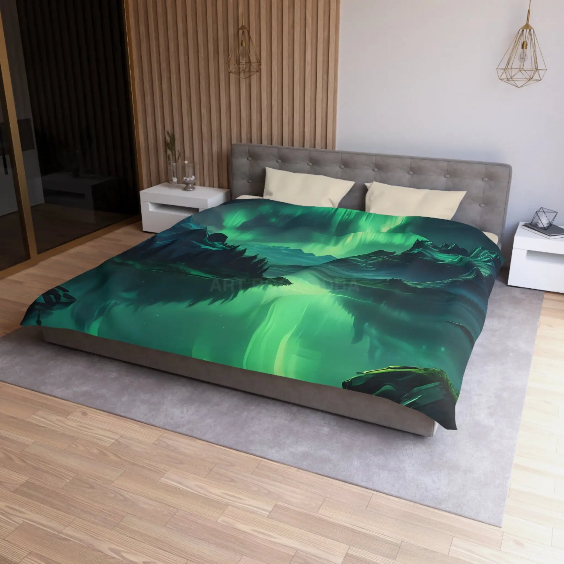 Northern Lights Microfiber Duvet Cover - Home Decor