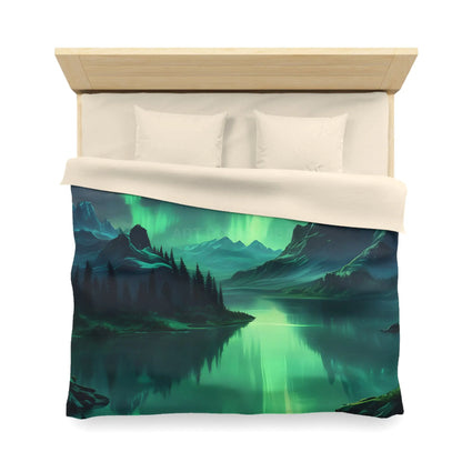 Northern Lights Microfiber Duvet Cover - Home Decor