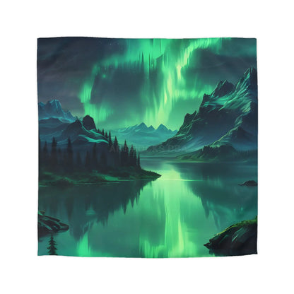 Northern Lights Microfiber Duvet Cover - Queen / White - Home Decor