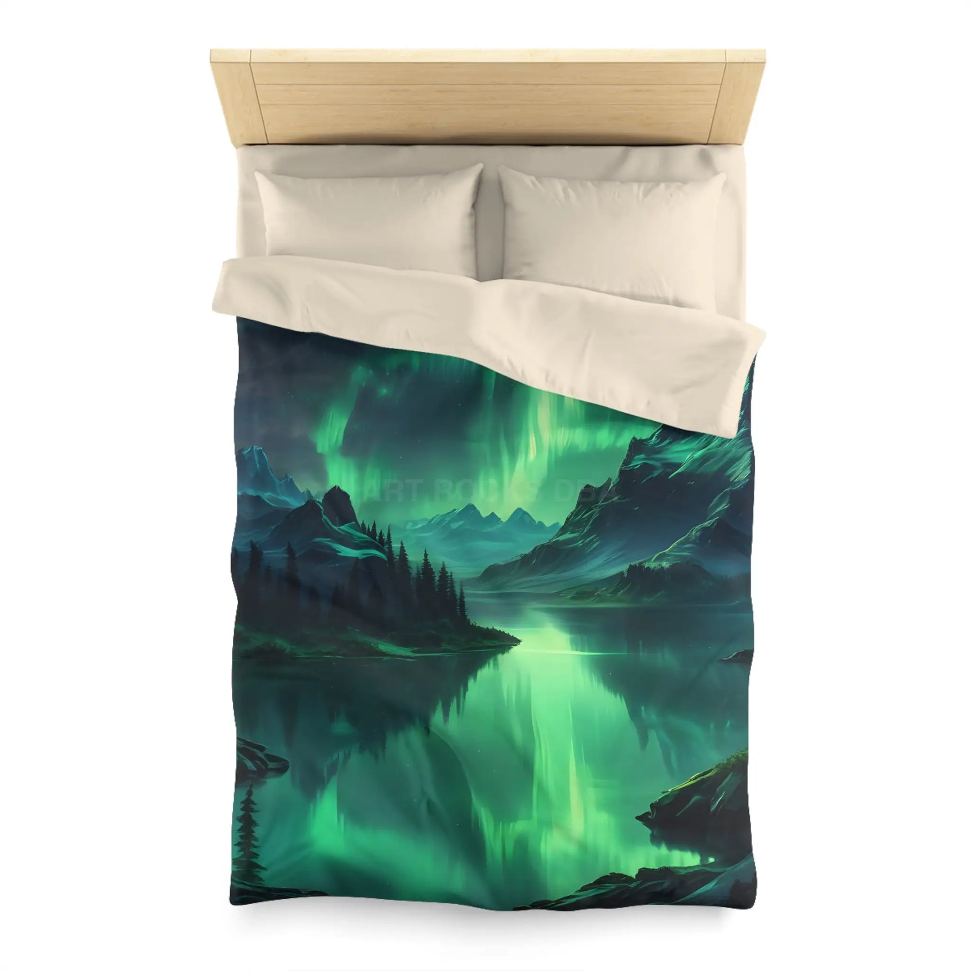 Northern Lights Microfiber Duvet Cover - Twin / Cream - Home Decor