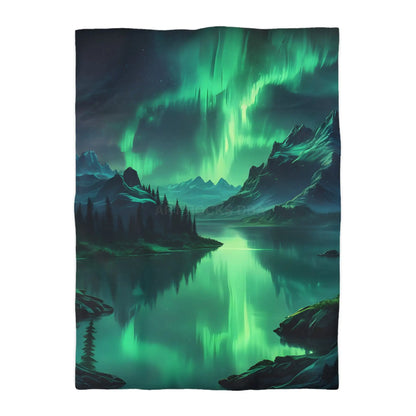 Northern Lights Microfiber Duvet Cover - Twin XL / Cream - Home Decor