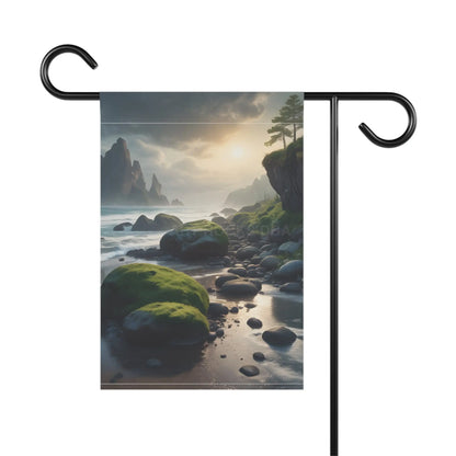 Ocean Beach Garden Banner Outdoor Décor Home & Garden Art Nature-Themed Flag Patio Decoration Welcome Banner - 12’’ ×