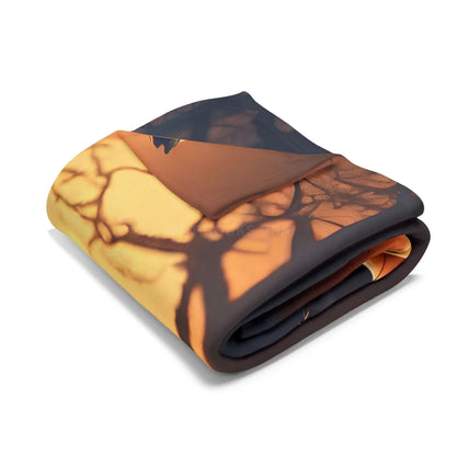 Owl Halloween Fleece Blanket Cozy Throw for Fall Seasonal Decor for Home Halloween Decor Gift for Owl Lovers - Home