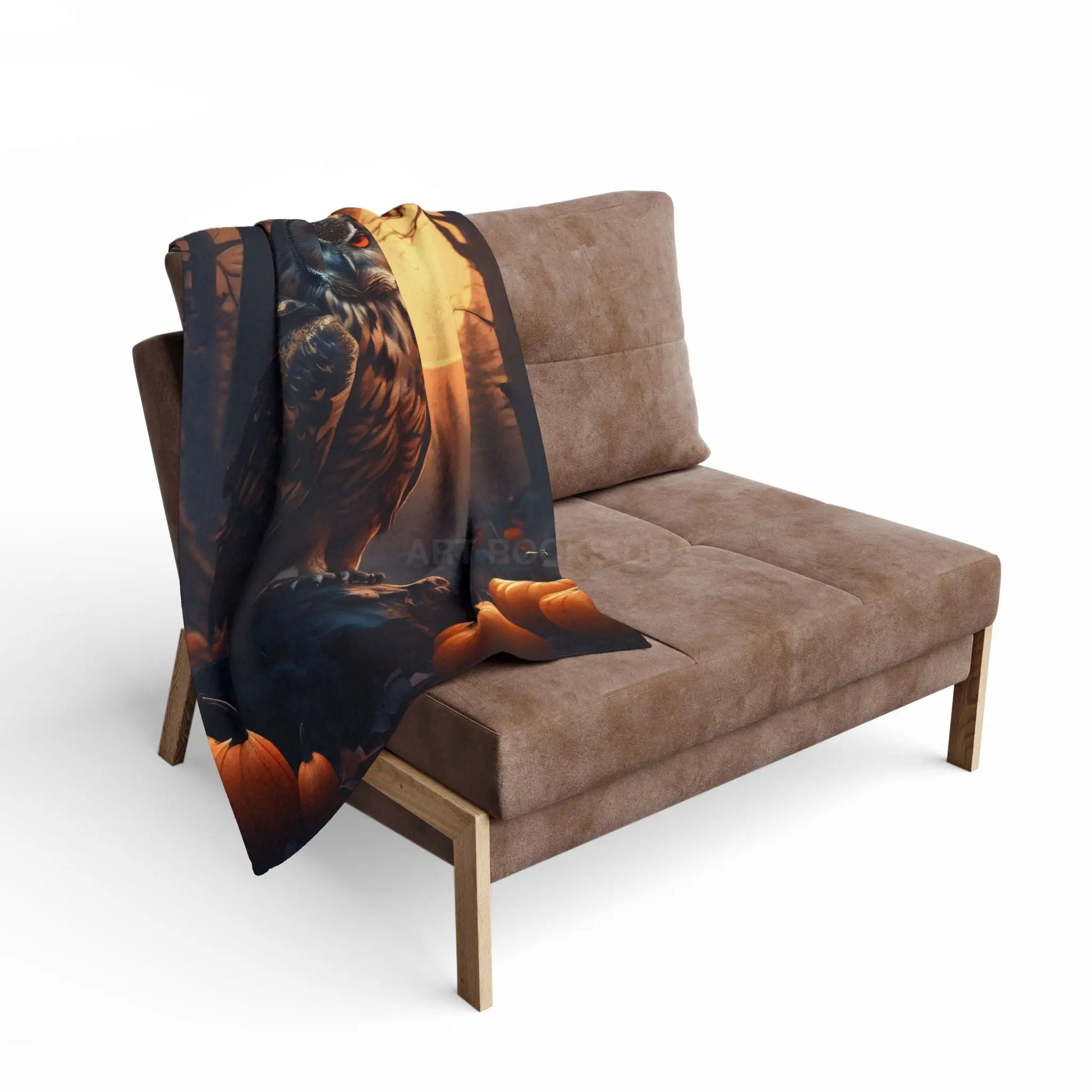 Owl Halloween Fleece Blanket Cozy Throw for Fall Seasonal Decor for Home Halloween Decor Gift for Owl Lovers - Home