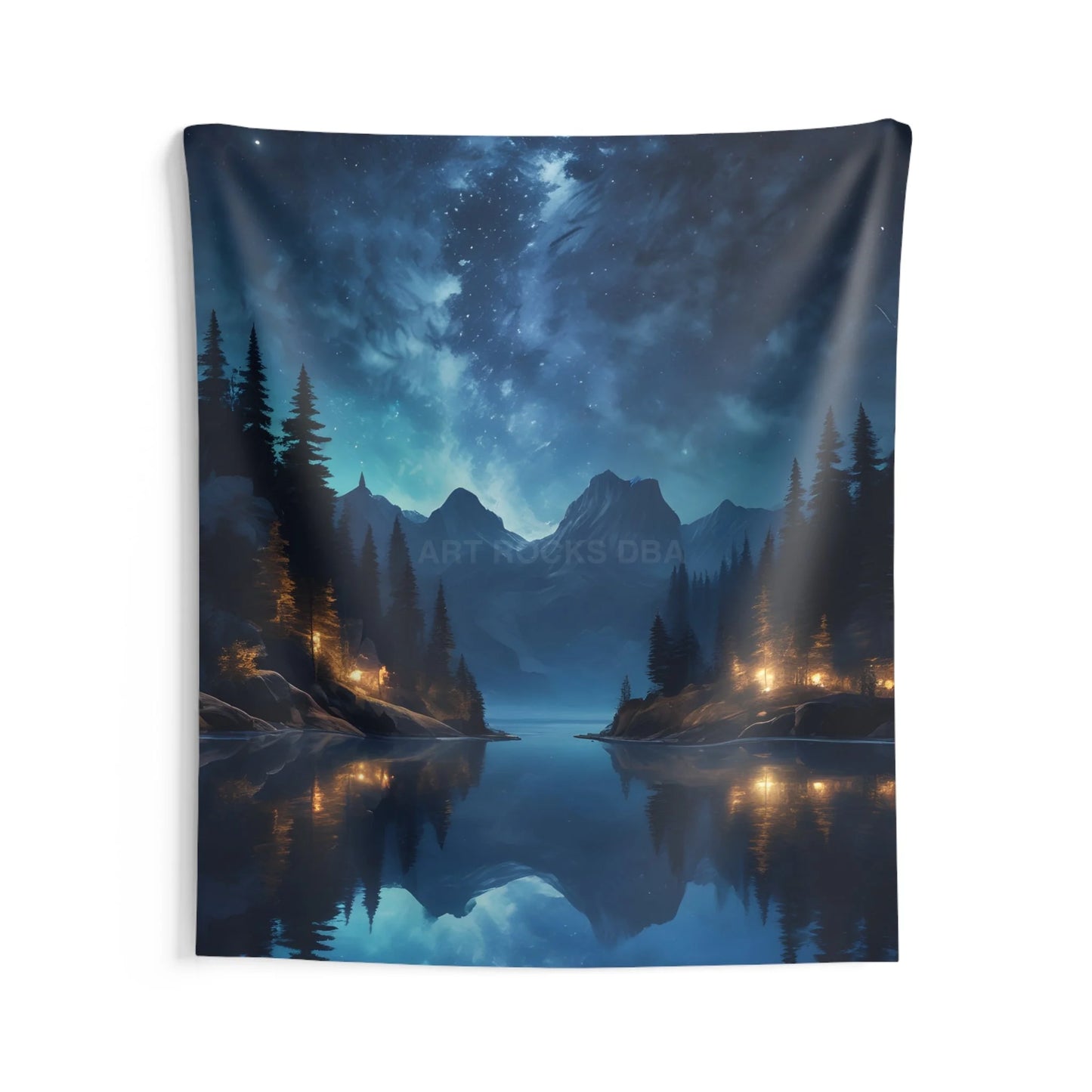 Peaceful Night on The Lake Wall Tapestry Boho Decor for Living Room Nature Inspired Art Bedroom Wall Hanging Perfect