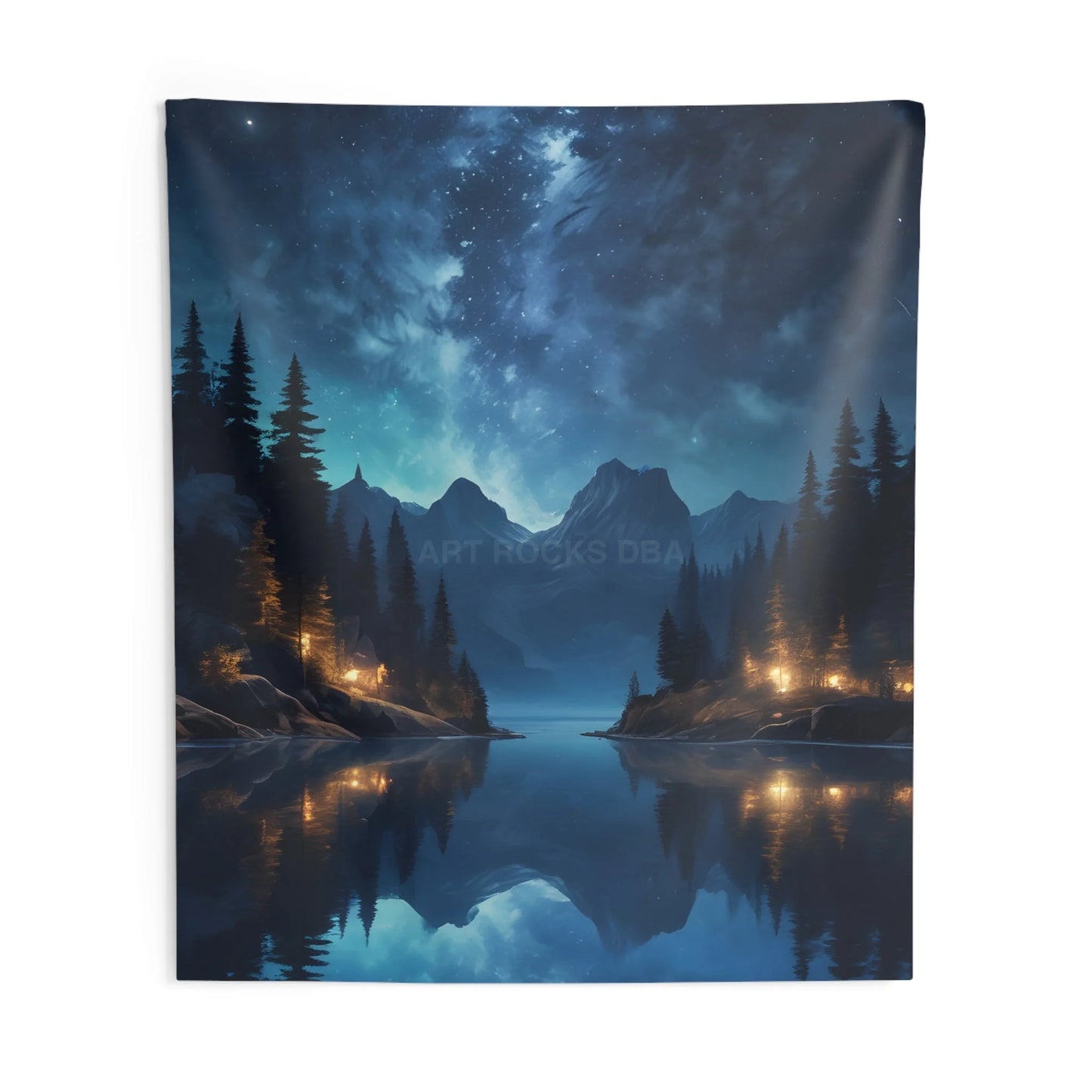 Peaceful Night on The Lake Wall Tapestry Boho Decor for Living Room Nature Inspired Art Bedroom Wall Hanging Perfect