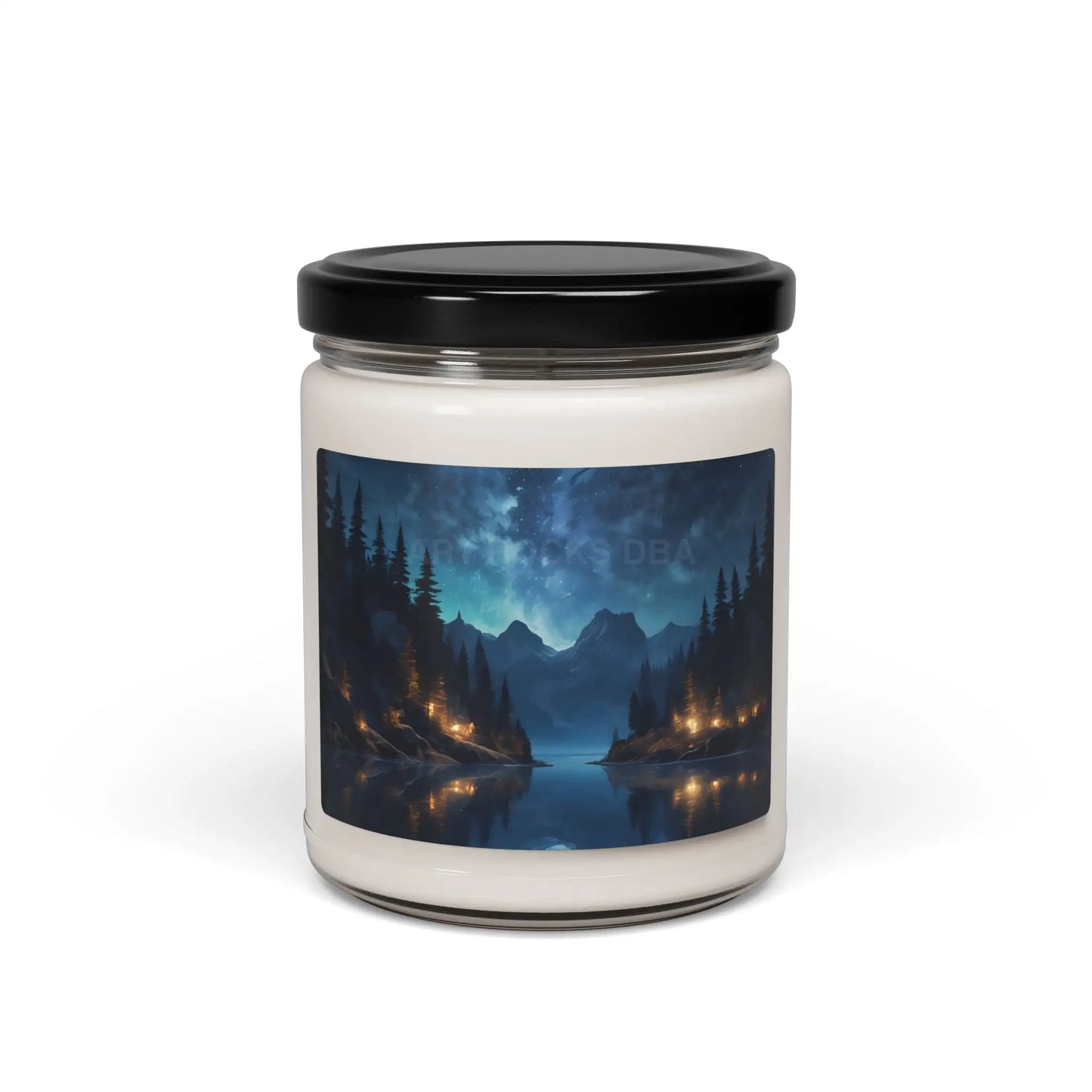 Peaceful Starry Sky Reflection on a Lake Soy Candle 9oz | Serene Forest Escape Candle Cozy Home Decor Relaxation Gift