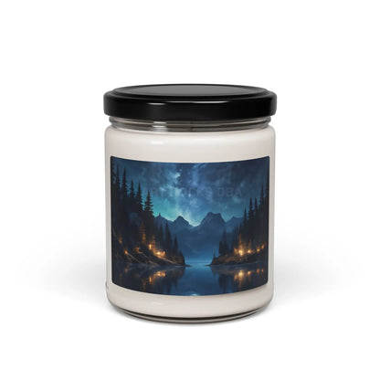 Peaceful Starry Sky Reflection on a Lake Soy Candle 9oz | Serene Forest Escape Candle Cozy Home Decor Relaxation Gift