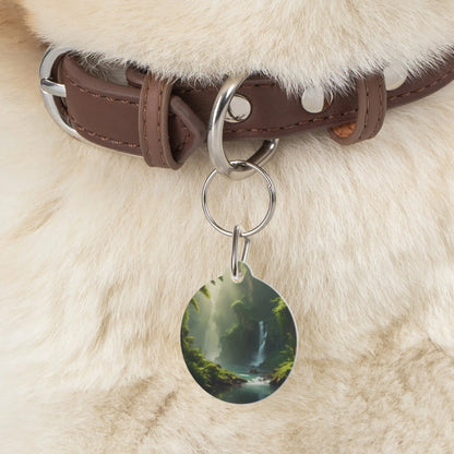 Pet Tag — Enchanted Forest Waterfall ID Tag - 1’’ - Pets