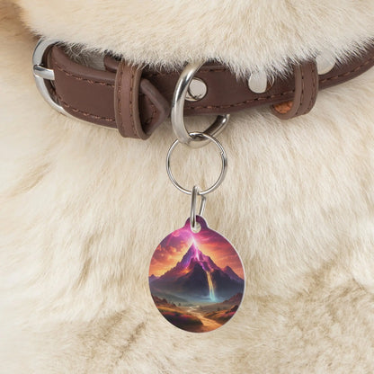 Pet Tag — Fantasy Mountain Sunset Dog & Cat ID Tag - 1’’ - Pets