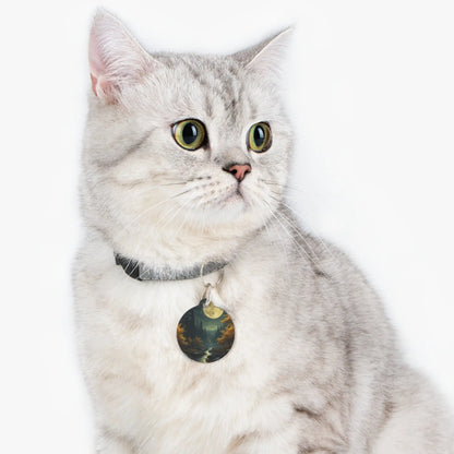 Pet Tag — Moonlit Forest Stream Dog ID Tag - 1’’ - Pets