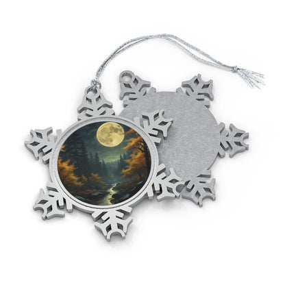 Pewter Snowflake Ornament — Moonlit Forest Holiday Ornament - Snowflake / One Size - Home Decor