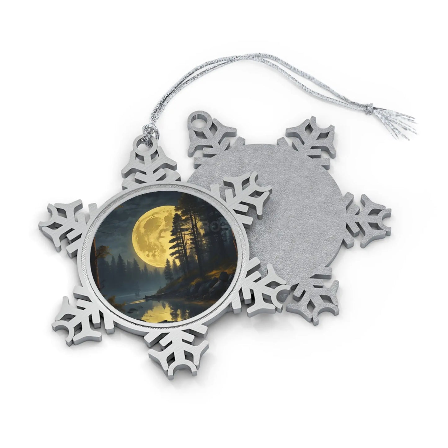 Pewter Snowflake Ornament — Moonlit Forest Holiday Ornament - Snowflake / One Size - Home Decor