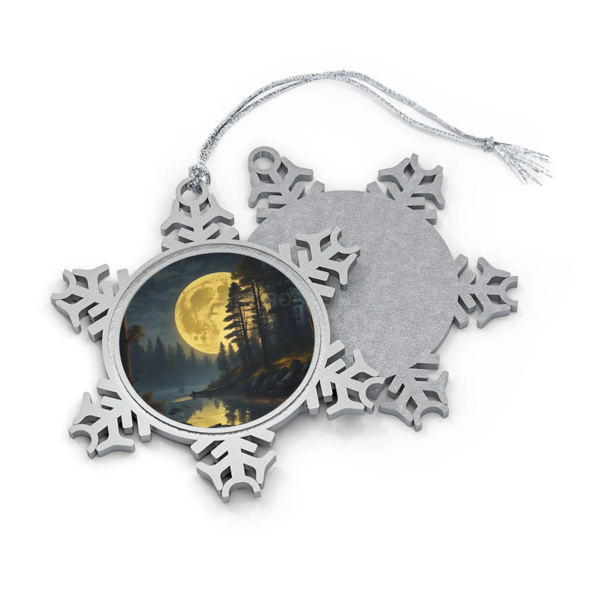 Pewter Snowflake Ornament — Moonlit Forest Holiday Ornament - Snowflake / One Size - Home Decor